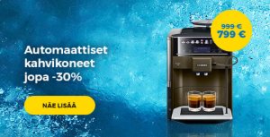 Automaattiset kahvikoneet jopa -30%