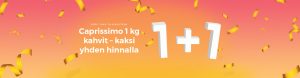 Caprissimo 1 kg kahvit – kaksi yhden hinnalla