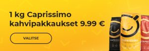 1 kg Caprissimo kahvipakkaukset 9.99 €