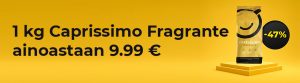 1 kg Caprissimo Fragrante kahvipavut ainoastaan 9.99 €