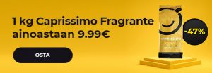 1 kg Caprissimo Fragrante kahvipavut ainoastaan 9.99 €