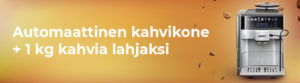 Automaattinen kahvikone + 1 kg kahvia lahjaksi