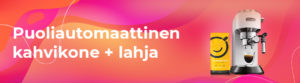 Puoliautomaattinen kahvikone + lahjaksi 250g Caprissimo Fragrante