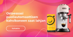 Puoliautomaattinen kahvikone + lahjaksi 250g Caprissimo Fragrante