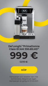 Kaffemaskin Kahvikone De’Longhi “PrimaDonna Class ECAM 550.85.MS” 999 €