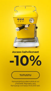 Ascaso kahvikoneet -10%