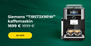 Siemens “TI9573X9RW” kaffemaskin endast 1799 €