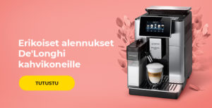 Erikoiset alennukset De'Longhi kahvikoneille