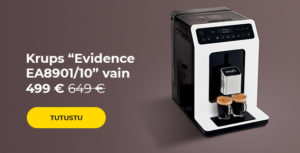 Kahvikone Krups “Evidence EA8901/10” vain 499 €