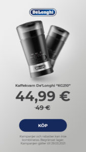 Kaffekvarn De’Longhi “KG210” 44.99 €