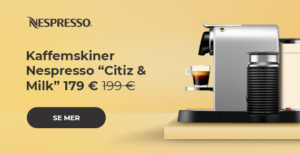 Nespresso “Citiz & Milk” kaffemaskiner 179 €