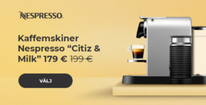 Nespresso “Citiz & Milk” kaffemaskiner 179 €