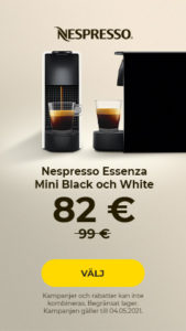 Nespresso Essenza Mini Black och White endast 82 €
