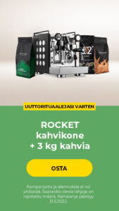 ROCKET kahvikone + 3 kg kahvia