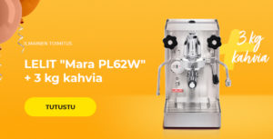 Osta LELIT "Mara PL62W" kahvikone ja saat 3 kg kahvia lahjaksi!