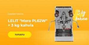 Osta LELIT "Mara PL62W" kahvikone ja saat 3 kg kahvia lahjaksi!