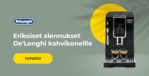 Erikoiset alennukset De'Longhi kahvikoneille