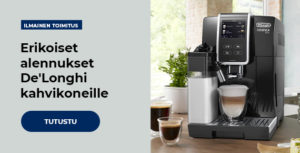 Erikoiset alennukset De'Longhi kahvikoneille
