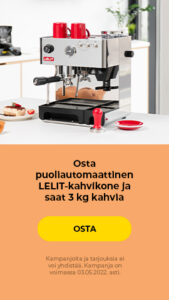 LELIT-kahvikone + 3 kg kahvia