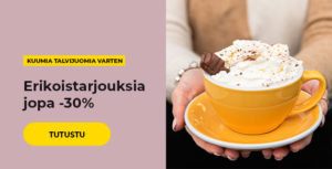 Erikoistarjouksia jopa -30%