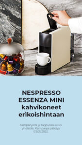 NESPRESSO ESSENZA MINI kahvikoneet erikoishintaan