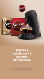 SENSEO® kahvikone + 2 pakettia kahvityynyjä