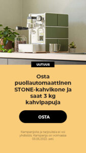 STONE-kahvikone + 3 kg kahvia