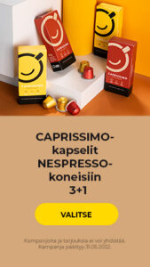"CAPRISSIMO-kapselit NESPRESSO-koneisiin 3+1"
