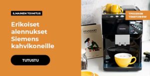 Erikoiset alennukset Siemens kahvikoneille