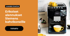 Erikoiset alennukset Siemens kahvikoneille