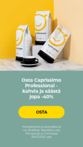 Jopa -40% alennus suosikki Caprissimo Professional -kahvillesi