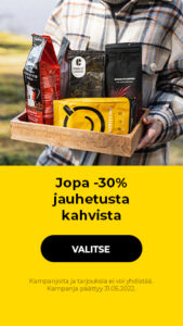 Jopa -30% jauhetusta kahvista