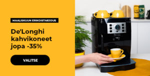 De'Longhi kahvikoneet jopa -35%