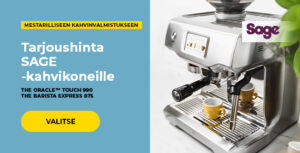 Tarjoushinta SAGE-kahvikoneille.