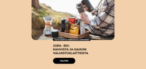 Jopa -35% kahvista ja kahvin valmistuslaitteista