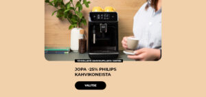Jopa -25% PHILIPS-kahvikoneista
