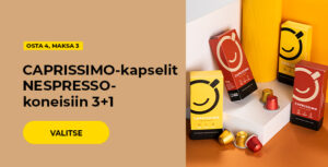 "CAPRISSIMO-kapselit NESPRESSO-koneisiin 3+1"