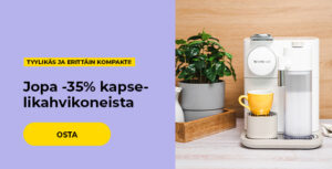 Jopa -35% kapselikahvikoneista