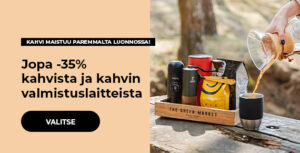 Jopa -35% kahvista ja kahvin valmistuslaitteista