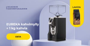 EUREKA kahvimylly + 1 kg kahvia