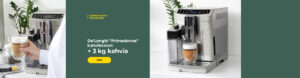 De'Longhi "Primadonna" kahvikoneet + 3kg kahvia