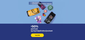 Parhaat syntymäpäivätarjoukset jopa -50%