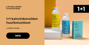 1+1 kahvinkoneiden huoltotuotteet