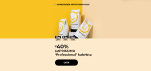 Jopa -40% "Professional" kahvista