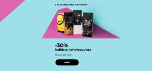 -30 % kaikista kahvipavuista