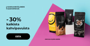 -30 % kaikista kahvipavuista
