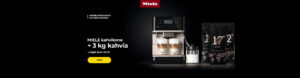 MIELE kahvikone + 3 kg kahvia