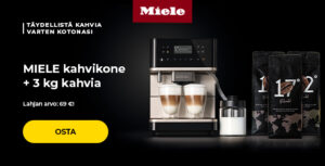 MIELE kahvikone + 3 kg kahvia