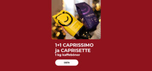 1+1 CAPRISSIMO ja CAPRISETTE kahvipavut 1 kg