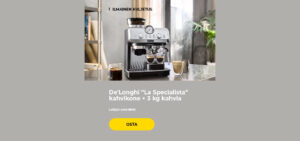 De'Longhi “La Specialista“ kahvikone + 3 kg kahvia